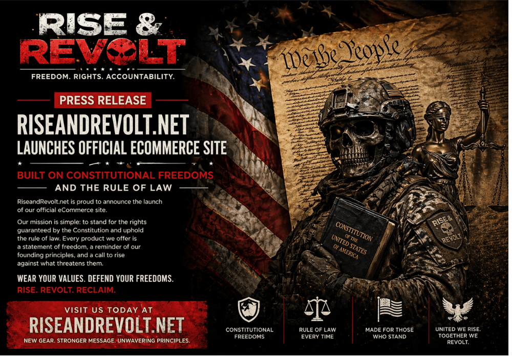 Rise and Revolt Introduces Protest T-Shirt Collection Centered on Constitutional Freedoms and the Rule of Law