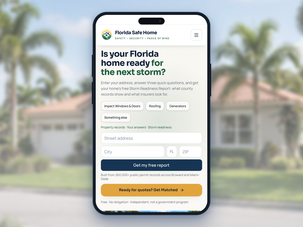 Free Tool Shows South Florida Homeowners What Their County Records Say About Storm Readiness